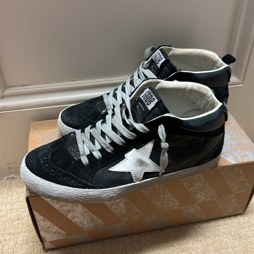 Golden Goose Mid Star 🦄 Black/White 36 🖤 - Picture 6 of 12